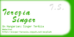terezia singer business card